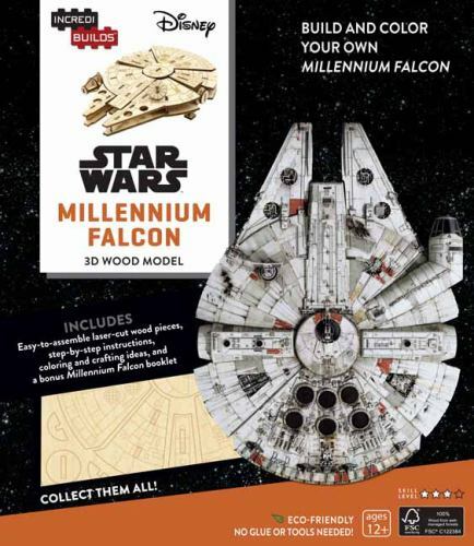 Millennium falcon 3d wood - millennium,