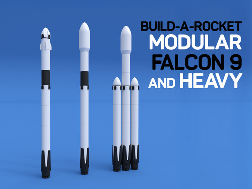 Modello razzo falcon - razzo,