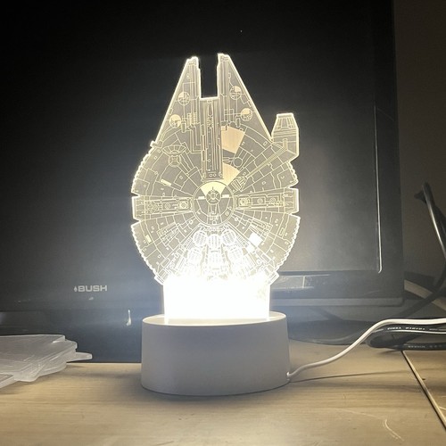 Millennium falcon led night - falcon, 3d